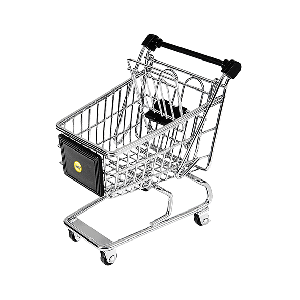 Mini Container Shopping Cart Chrome Steel