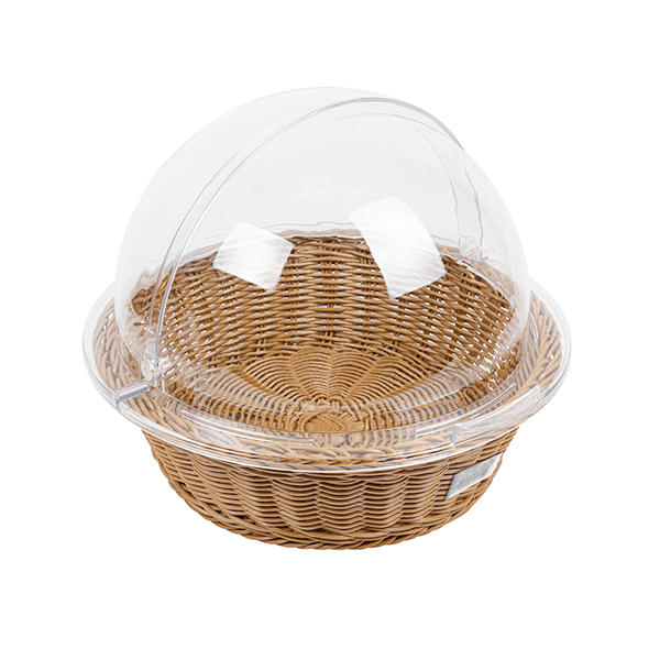 Ähnlicher Weidenkorb mit brauner Kuppel PP