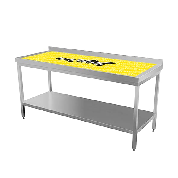 Work Table with Canopy and 2 levels in Steel
