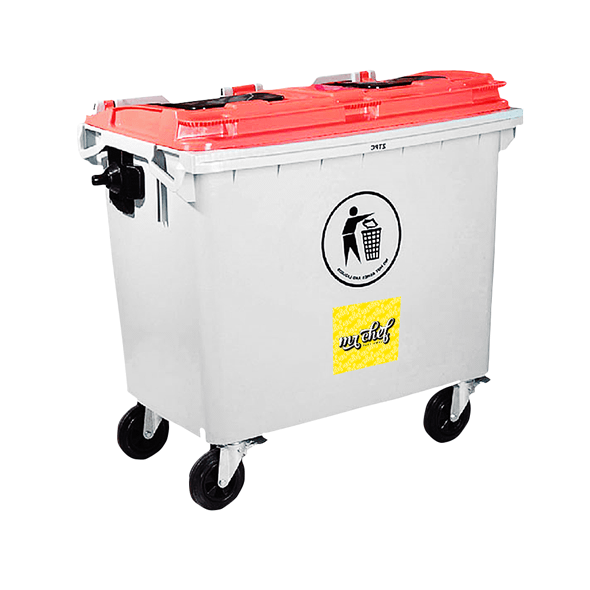 Conteneur avec 4 roues HDPE gris