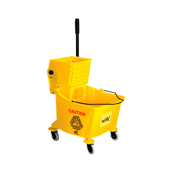 Auto mit Presse und Eimer Gelb HDPE