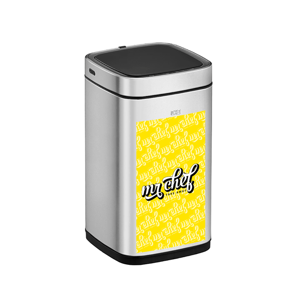 Papierkorb mit Bewegungssensor aus Edelstahl