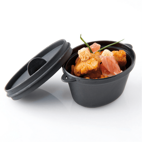 216 Mini-Topf für Mikrowellen mit Deckel Schwarz PP 100,34 €