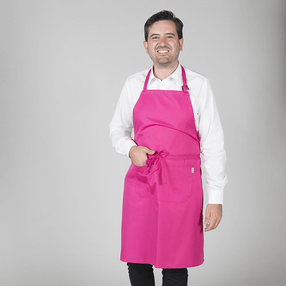 Delantal Con Tirantes Y Bolsillo De Sarga