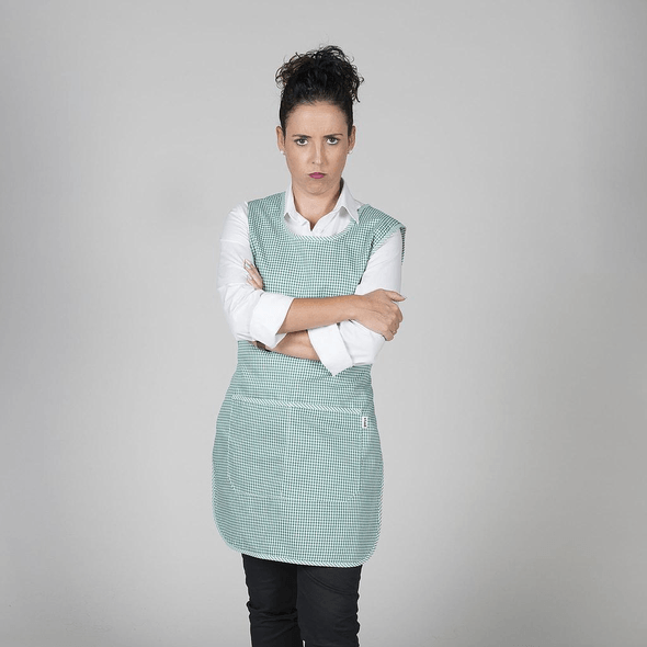 Avental Casula De Sarja Com Bolso Central