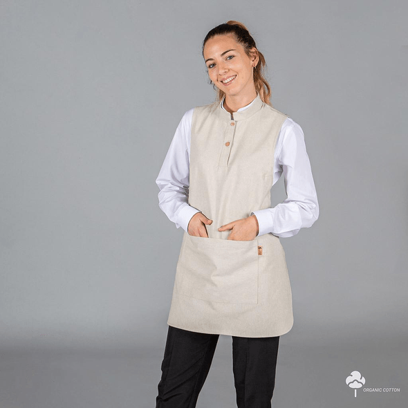 Avental Casula Loneta Tecido Orgânico Bebé