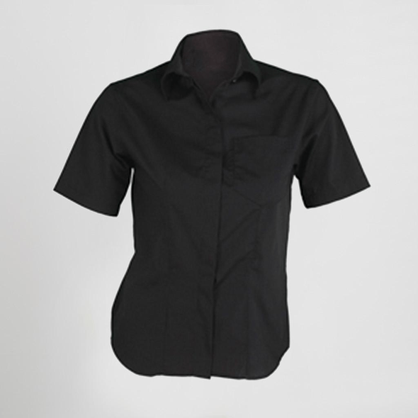 Blusa Mujer Con Boton Oculto M/C Popelin