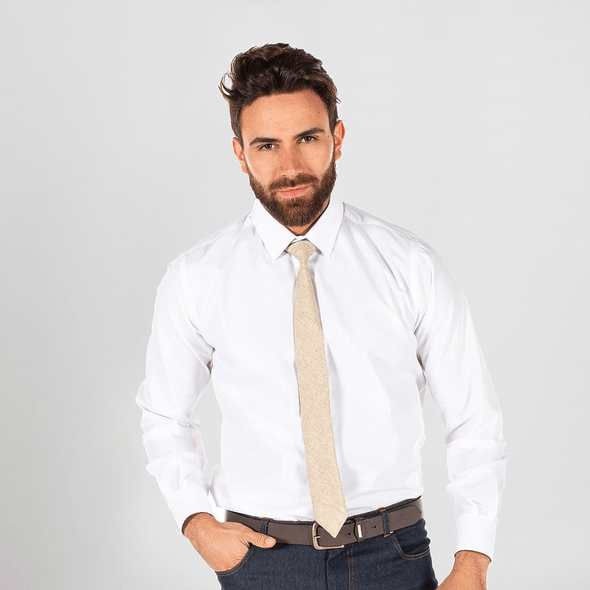 Corbata De Arpillera Anudada Estrecha