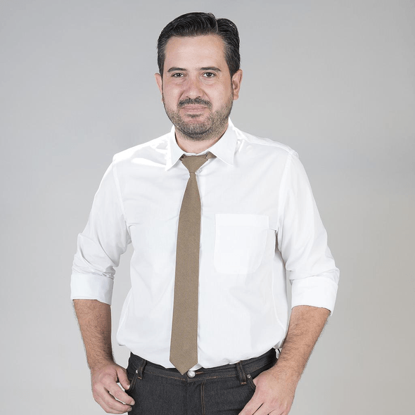 Gravata Denim Com Nó Estreito
