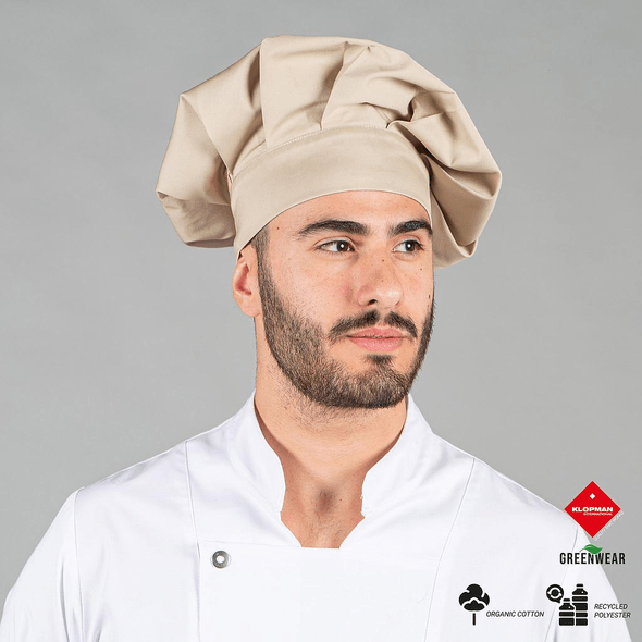 Gorro De Cocinero En Tejido Orgánico Y Reciclado Klopman