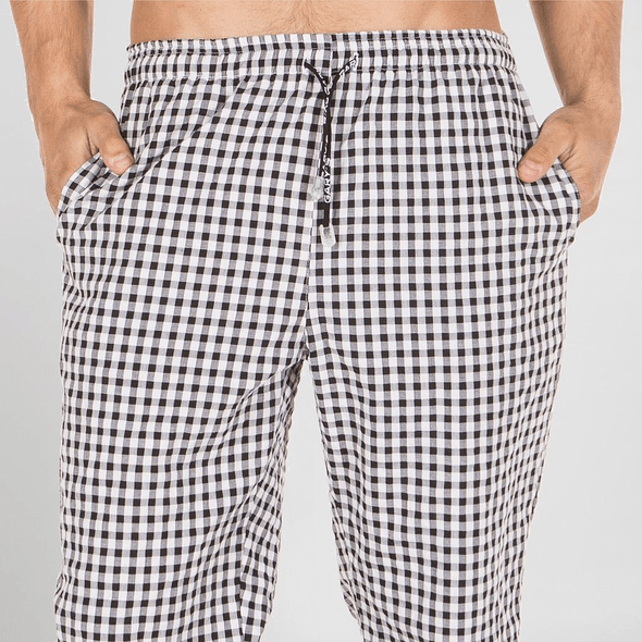 Calças Unissexo Borracha Bambula Com Cordão Exterior