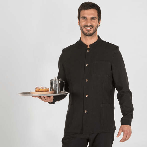 Jaqueta De Homem Com Gola Mao Com Botão Dourado