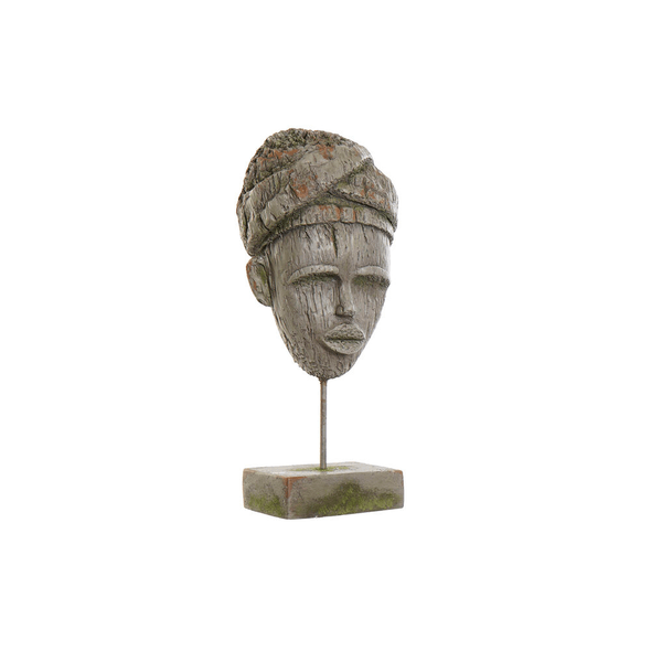 Dkd Home Decor | Figura Decorativa Fibra De Vidro Metal Africana (20 X 12 X 55 Cm)