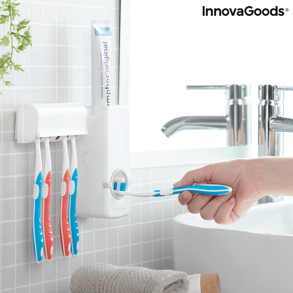 Innovagoods | Dispensador De Pasta De Dientes Con Portaescobillas Diseeth (BB-11-3788)