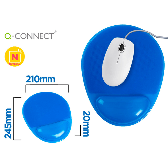 Q-Connect | Tapete Para Rato Com Apoio De Pulsos De Gel E Pvc