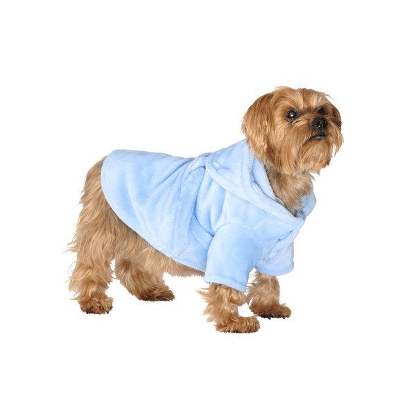 Albornoz Para Perro "Blue Plush & Fluffy Terry"