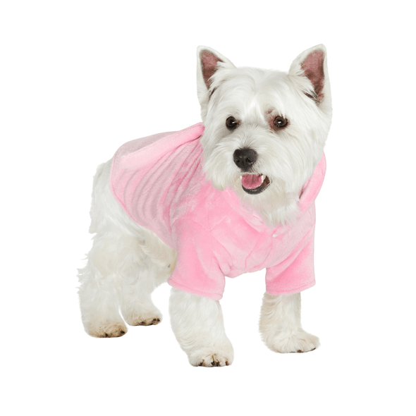 Albornoz Para Perro "Pink Plush & Fluffy Terry"