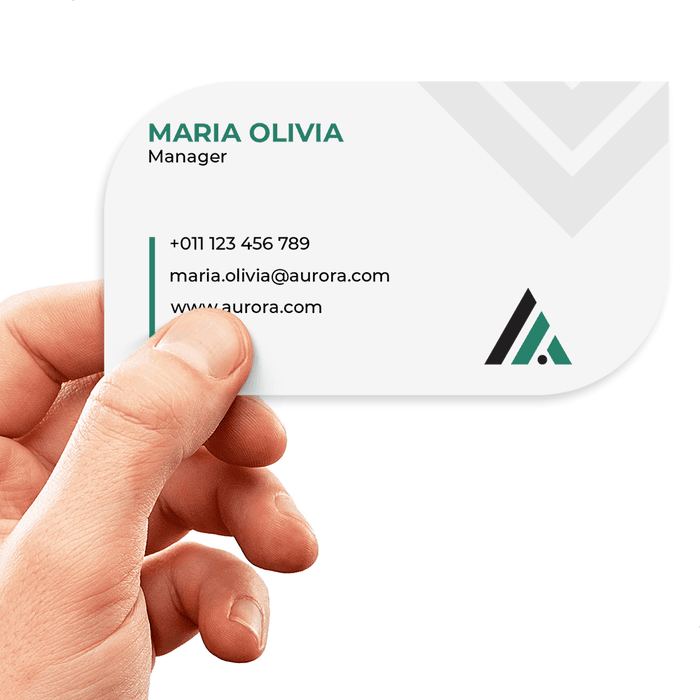 Business Cards with Leaf Corners