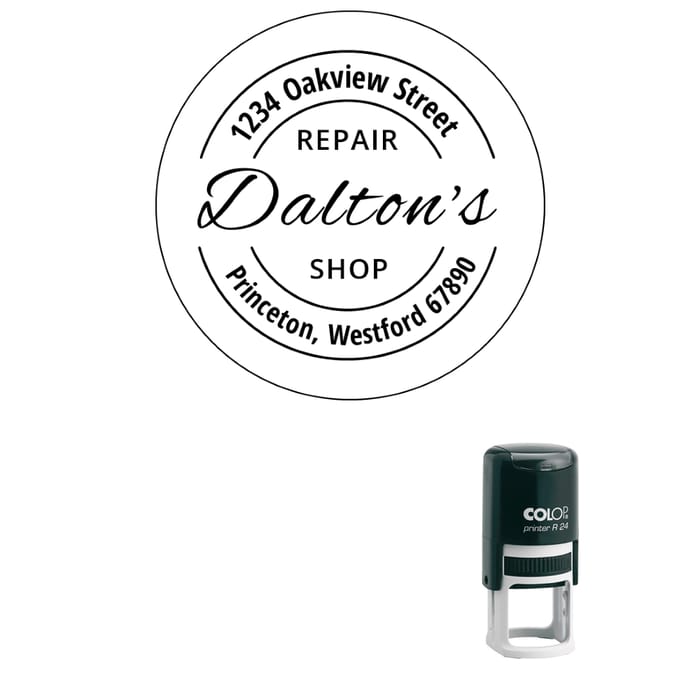 Round Address Stamps