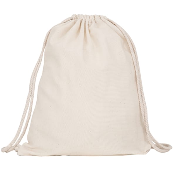 Bolsa con cordones en algodón