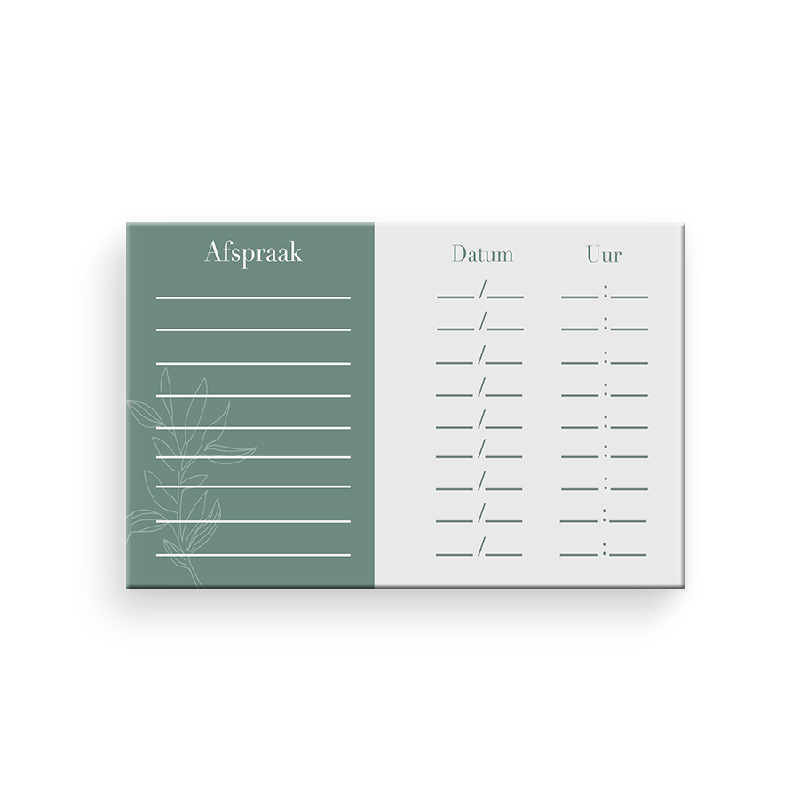 Magnetische afspraakkaarten