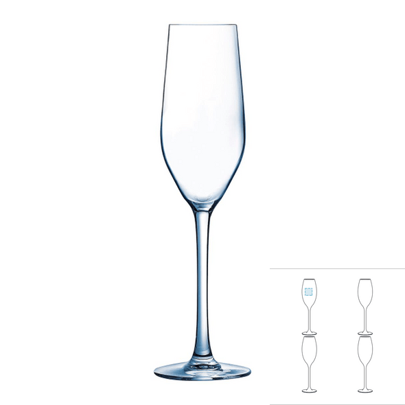 Champagne flute in glass - ARCOROC™ - Mineral