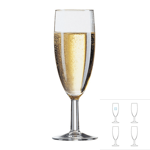 Champagne flute in glass - ARCOROC™ - Savoie