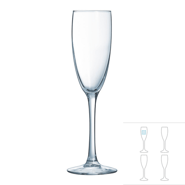 Champagne flute in glass - ARCOROC™ - Vina