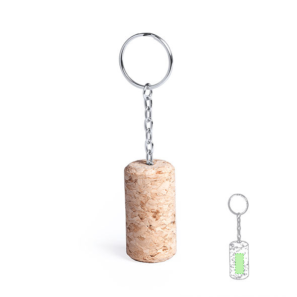 Cork keychain