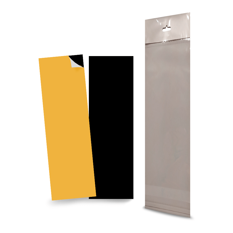 Magnetic labels with adhesive surface