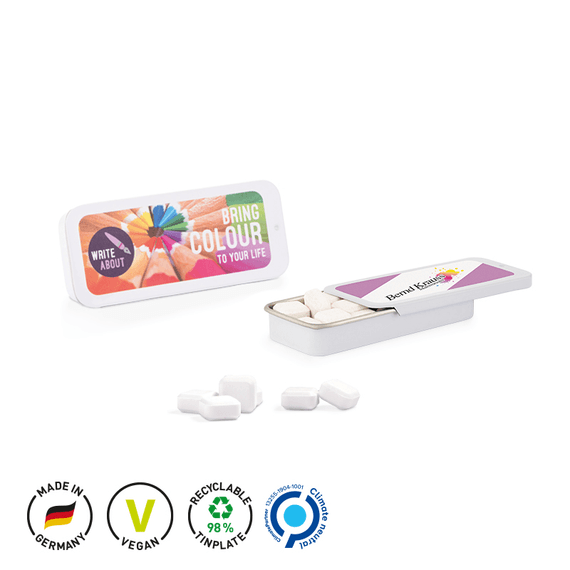 Caixa de Metal com Tampa Deslizante