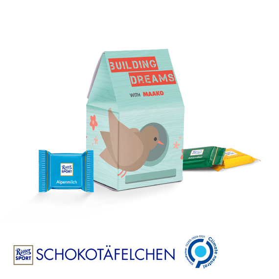 "Stand-up" Eco Box med choklad