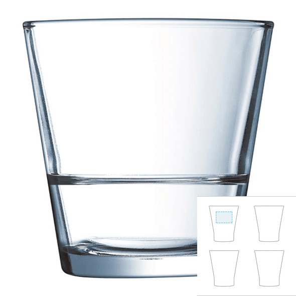 Lage glazen beker - ARCOROC™ - Stack Up