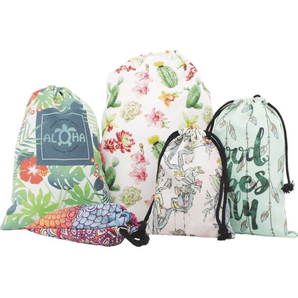 Bolsa de poliéster con cordón