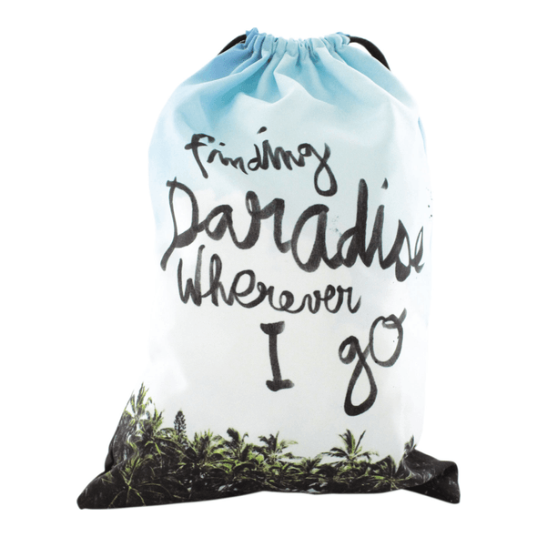 Polyester bag with drawstring