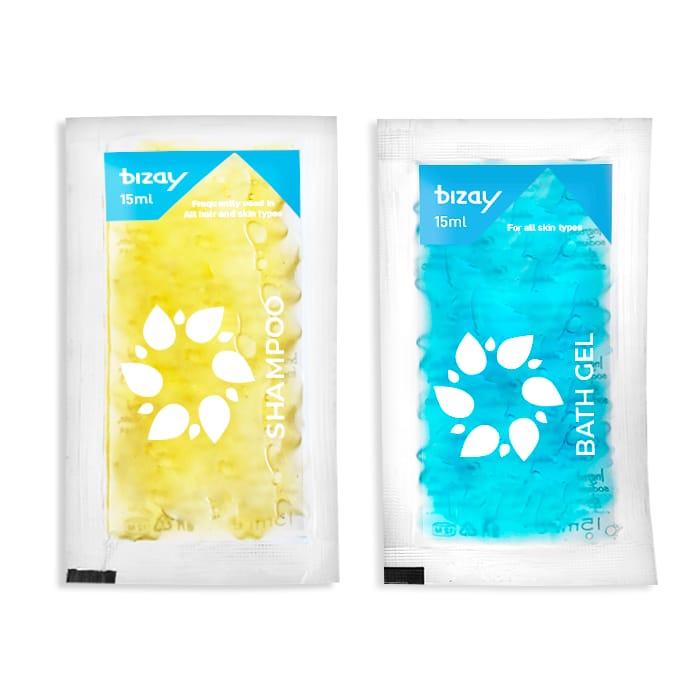 Shampoo and Shower Gel Sachets Pack 15ml - Coconut (2 un)