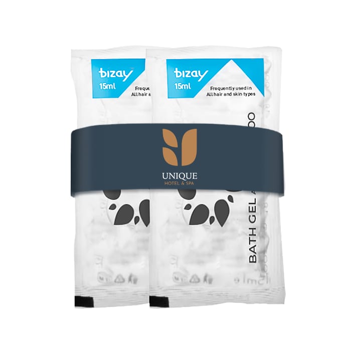 2 in 1 Shower Gel and Shampoo Sachets Pack 15ml - Coconut (2 un)