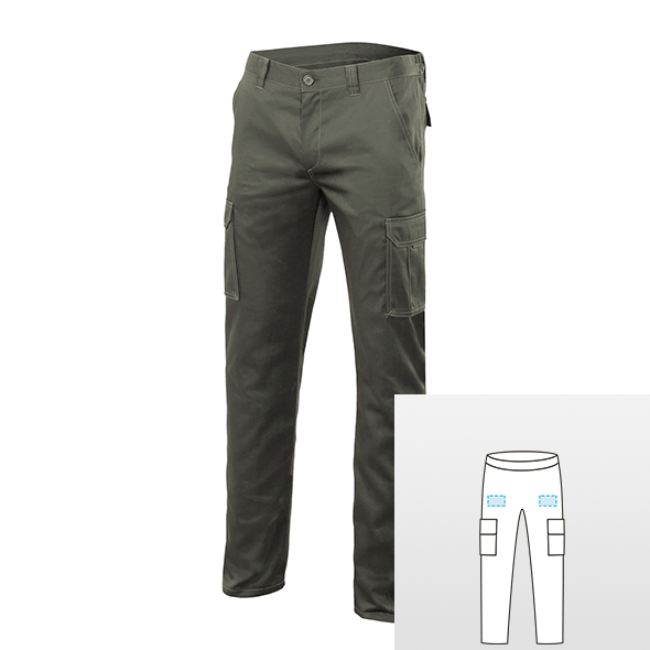 Pantaloni fango in cotone, Skinny Fit con tasca americana . Chiusura Pantaloni fango in cotone, Skinny Fit con tasca americana . Chiusura