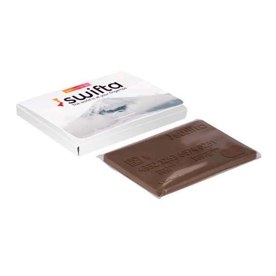 Vak - creditcard met chocolade