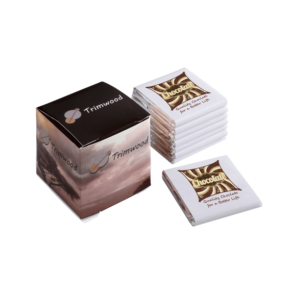 kubus met chocolaatjes