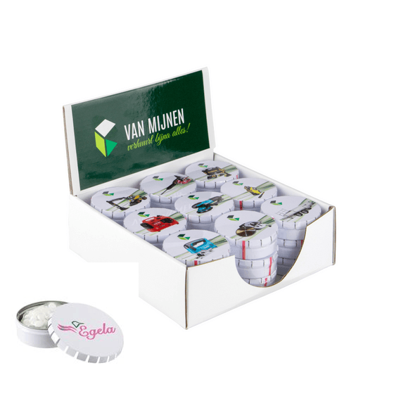 Displaydoos met Blikjes Munt