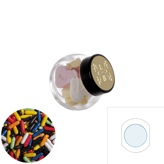 Frasco de Vidrio con Caramelos