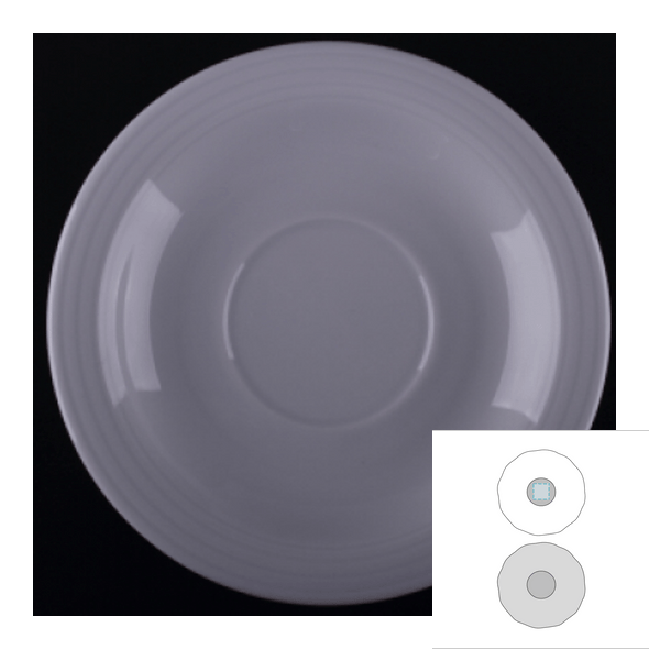 Runde Untertasse für Mittagessen aus Keramik - Duo