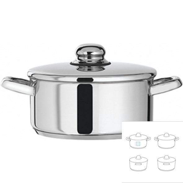 Stainless steel casserole - Concorde