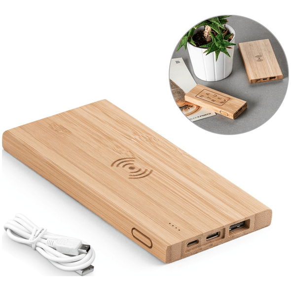 Bateria portátil com carregador weireless 5.000mah FITCH