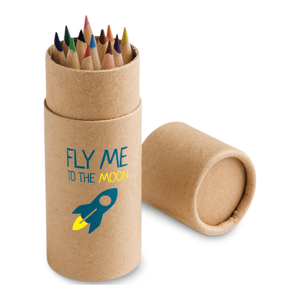 Caja de 12 lápices de colores CILINDRO