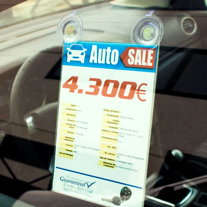 Brochurehouder met Zuignappen