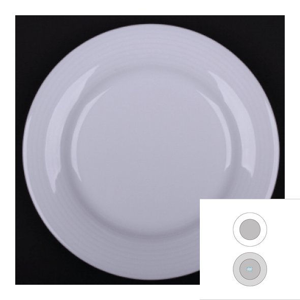 Okrągły ceramiczny talerz deserowy - Duo