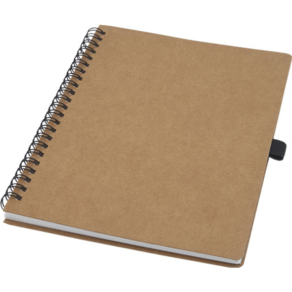 Cobble A5 wire-o recycled cardboard notebook with stone paper