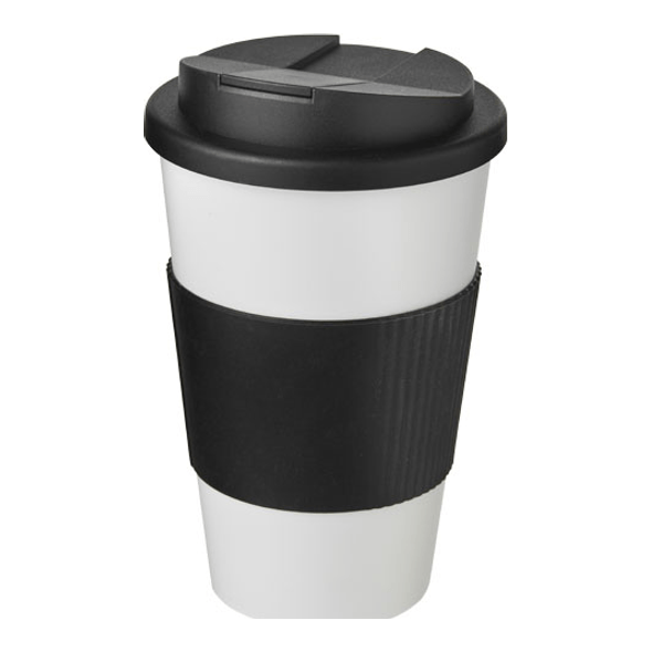 Becher mit Henkel und auslaufsicherem Deckel 350 ml